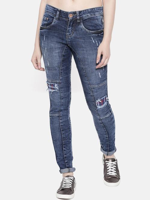 distressed acid washed jeans - 16252552 - Very Small Image - 1