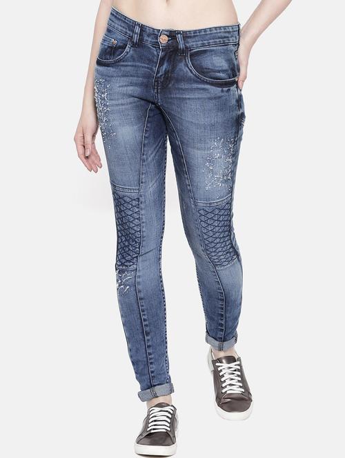 turn up hem distressed jeans - 16252553 - Very Small Image - 1