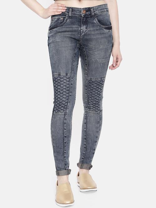 turn up hem acid washed jeans - 16252566 - Very Small Image - 1