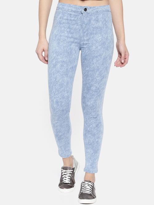 high rise acid washed jeggings - 16252625 - Very Small Image - 1