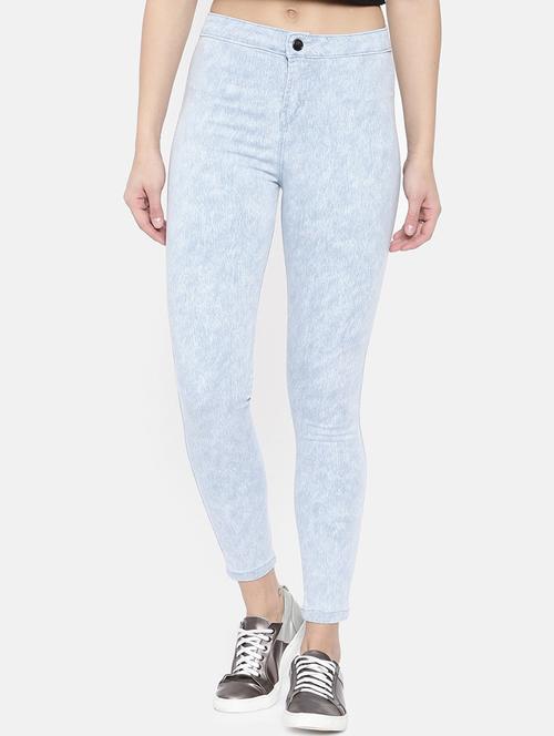 high rise acid washed jeggings - 16252626 - Very Small Image - 1