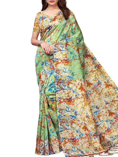 abstract bhagalpuri saree with blouse - 16253337 - Very Small Image - 1