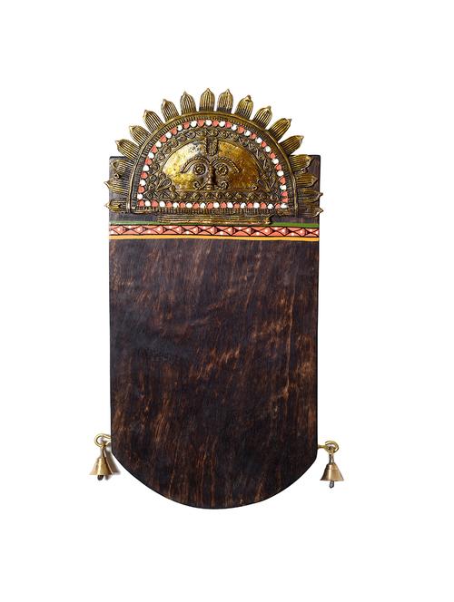 unravel india sheesham wood dokhra work customized name plate - 16253771 - Very Small Image - 1