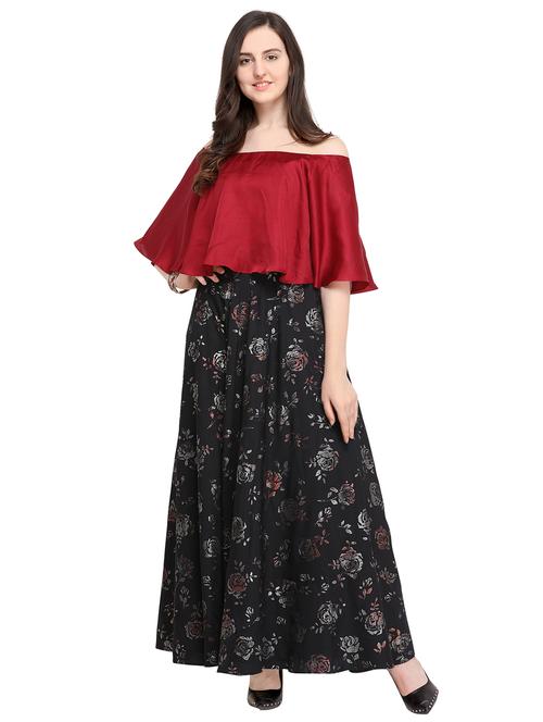 foil printed flared lehenga - 16254752 - Very Small Image - 1