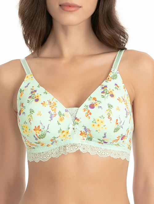 lace detail floral t-shirt bra - 16254796 - Very Small Image - 1
