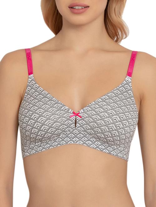contrast bow patch t-shirt bra - 16254803 - Very Small Image - 1