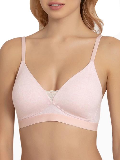 lace detail solid t-shirt bra - 16254804 - Very Small Image - 1