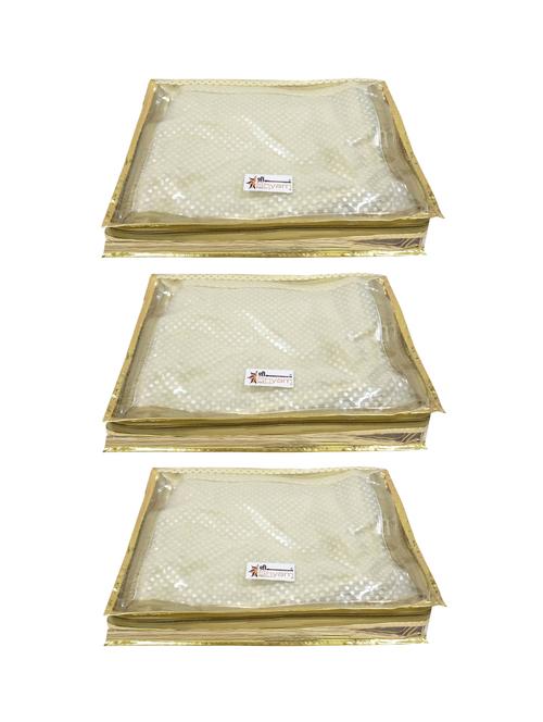 set of 3 gold silk utility bag - 16255256 - Very Small Image - 1