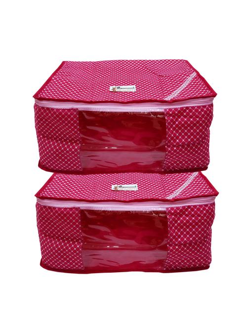 set of 2 pink silk utility bag - 16255270 - Very Small Image - 1