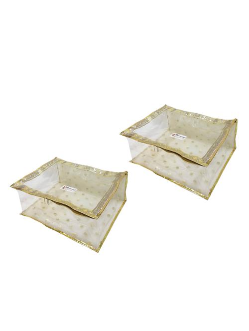 set of 2 gold satin utility bag - 16255283 - Very Small Image - 1