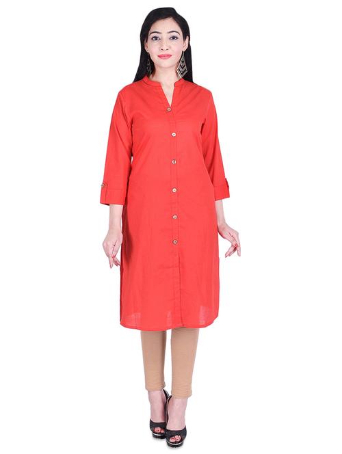 solid straight kurta - 16257133 - Very Small Image - 1
