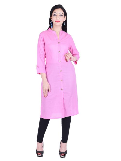 solid straight kurta - 16257145 - Very Small Image - 1