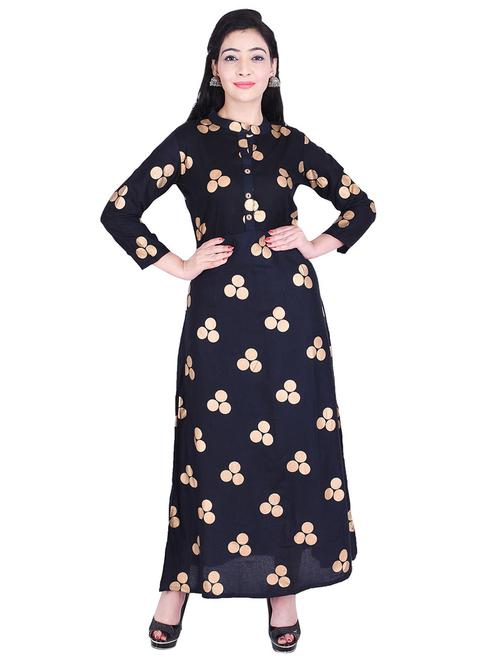 block printed a-line kurta - 16257159 - Very Small Image - 1
