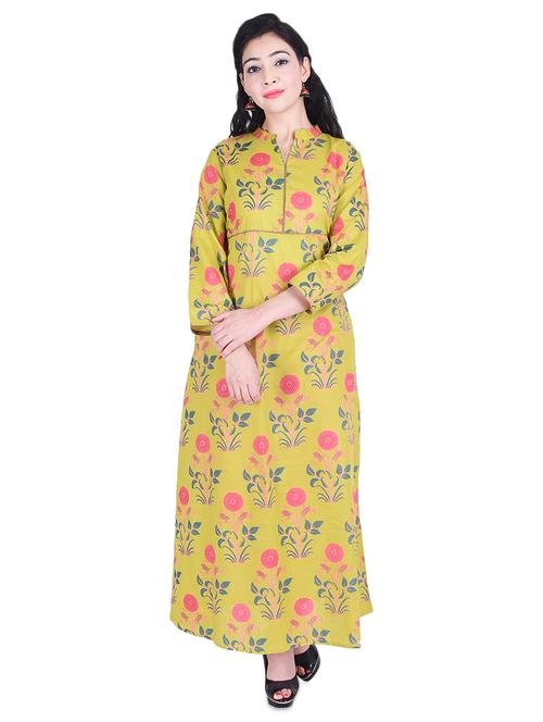 floral printed a-line kurta - 16257171 - Very Small Image - 1