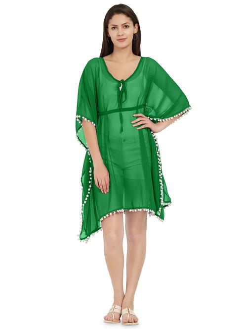lace detail tie knot coverup - 16257262 - Very Small Image - 1