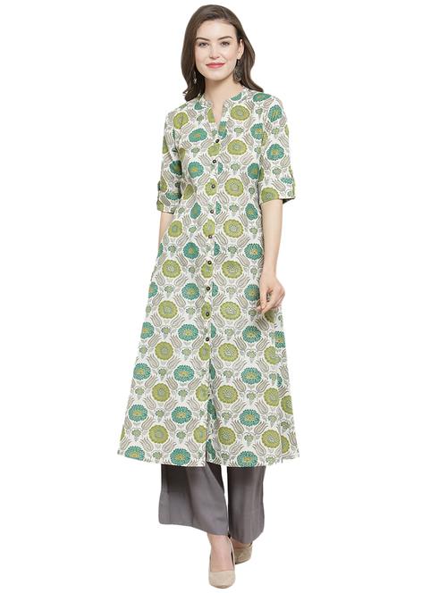floral a-line kurta - 16257293 - Very Small Image - 1