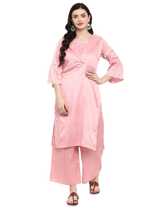 foil printed kurta palazzo set - 16257647 - Very Small Image - 1