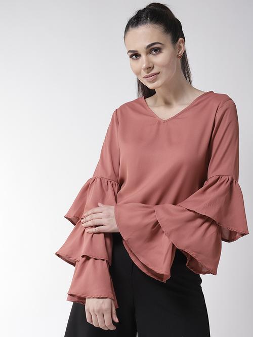 layered bell sleeved top - 16258316 - Very Small Image - 1