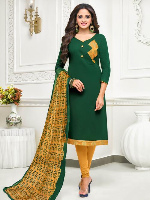 straight churidaar suits unstitched suit - 16258435 - Very Small Image - 1