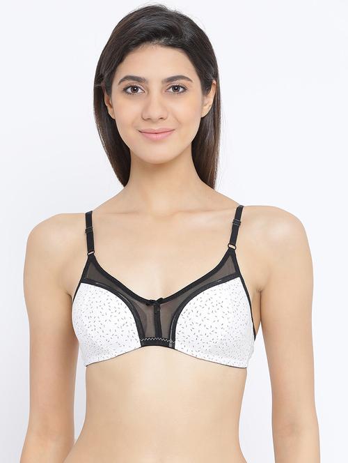 contrast mesh bow patch bra - 16259136 - Very Small Image - 1