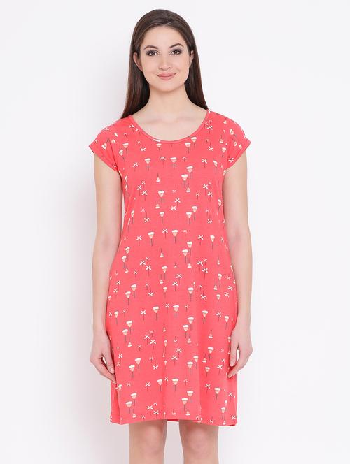 round neck printed sleepshirt - 16259370 - Very Small Image - 1