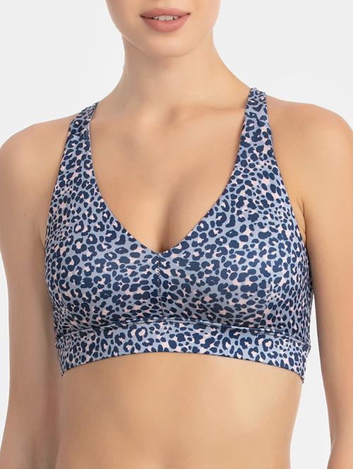crossover back animal print bra - 16259420 - Very Small Image - 1