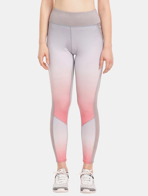 mesh panel color block legging - 16259596 - Very Small Image - 1