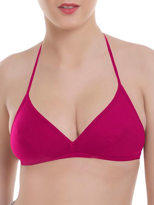 halter neck floral patch bra - 16259757 - Very Small Image - 1