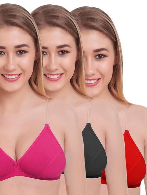 floral patch detachable strap bra - 16259788 - Very Small Image - 1