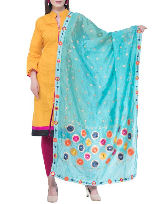 mirror embroidered dupatta - 16260786 - Very Small Image - 1