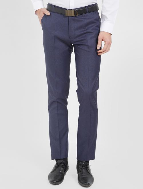 navy blue flat front formal trouser - 16262342 - Very Small Image - 1
