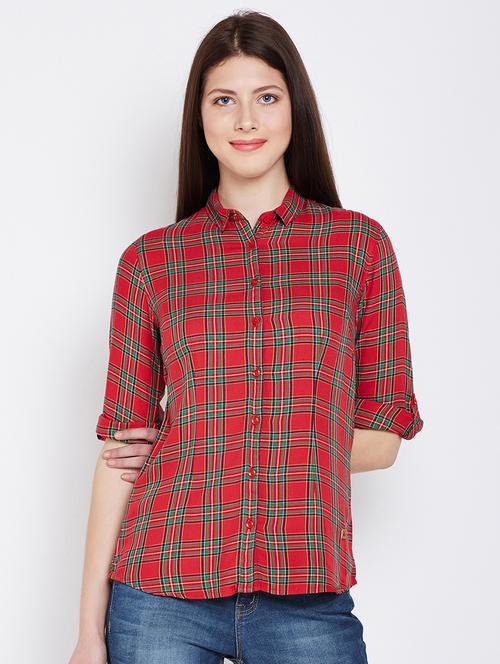 roll up sleeved checkered shirt - 16262633 - Very Small Image - 1