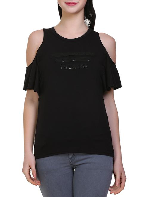 cold shoulder sequined top - 16262724 - Very Small Image - 1