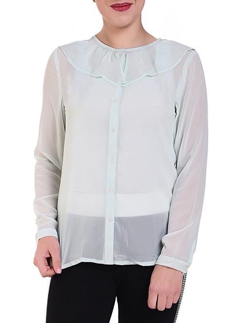ruffle trim button up top - 16262741 - Very Small Image - 1