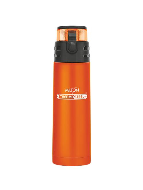milton atlantis-400 thermosteel hot & cold tea water bottle 350 ml orange - 16264376 - Very Small Image - 1