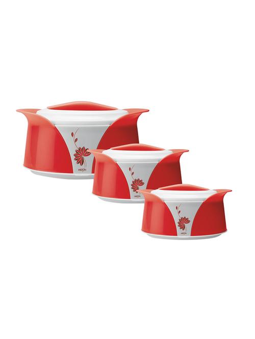 milton casseroles imperial sr gift set (1000, 1500, 2500) red - 16264544 - Very Small Image - 1