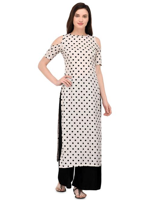 polka dots straight kurta - 16264707 - Very Small Image - 1