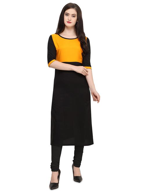 color block straight kurta - 16264709 - Very Small Image - 1