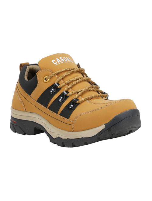 tan leatherette low ankle boots - 16265095 - Very Small Image - 1