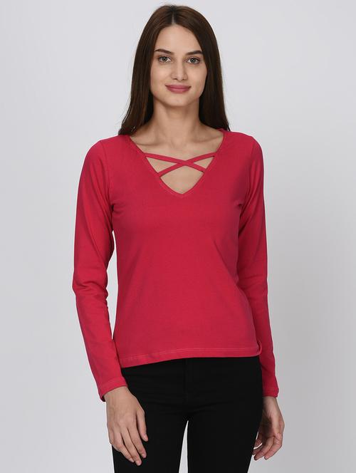 criss cross detail solid top - 16265313 - Very Small Image - 1