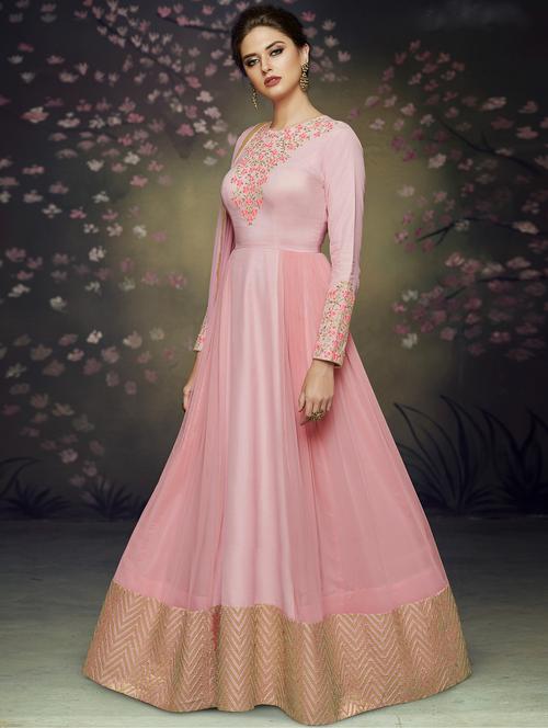 embroidered fit & flare gown - 16265654 - Very Small Image - 1