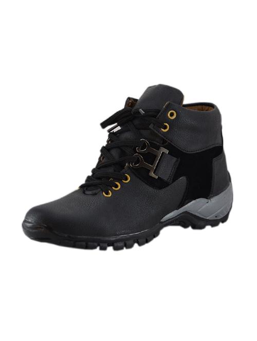 black leatherette low ankle boots - 16266737 - Very Small Image - 1