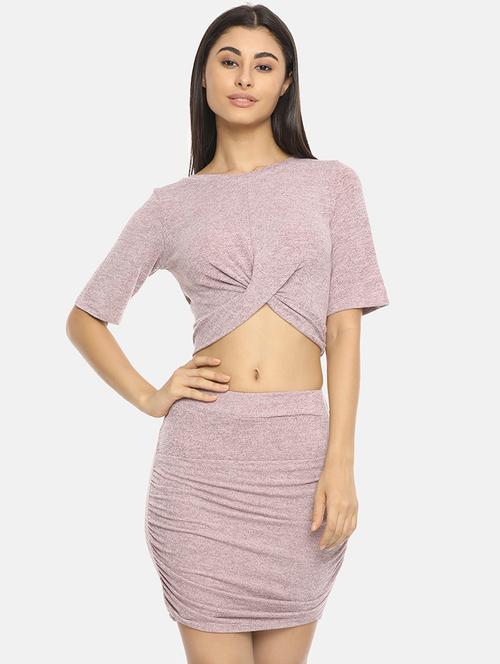 twist detail crop top and skirt set - 16268325 - Very Small Image - 1