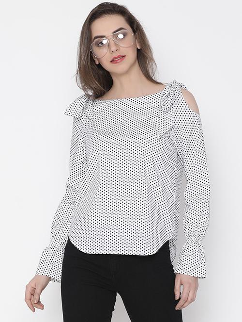 tie knot shoulder dot prints top - 16269350 - Very Small Image - 1