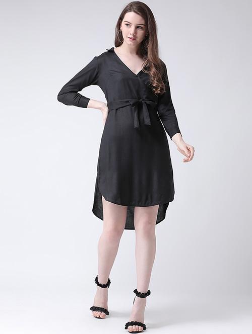 tie knot front high low dress - 16269548 - Very Small Image - 1