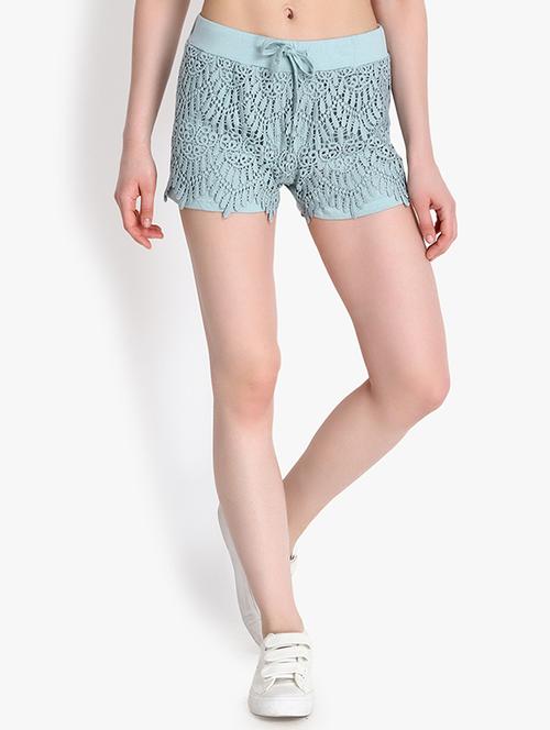 lace detail drawstring shorts - 16269656 - Very Small Image - 1
