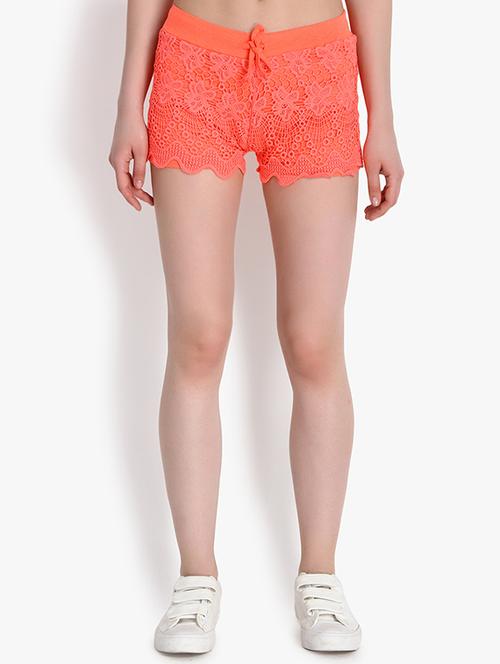 lace detail drawstring shorts - 16269660 - Very Small Image - 1