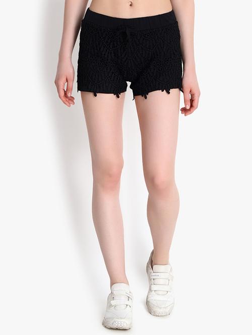 lace detail drawstring shorts - 16269663 - Very Small Image - 1
