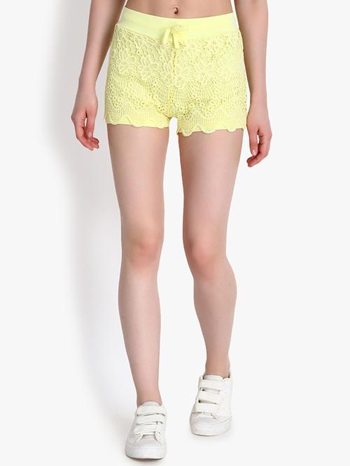 lace detail drawstring shorts - 16269668 - Very Small Image - 1