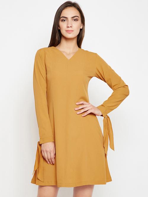 side tie sleeve a line dress - 16269712 - Very Small Image - 1